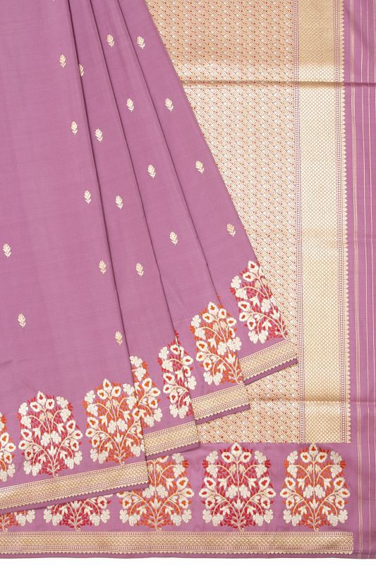 Banarasi Silk Butta Lavender Saree