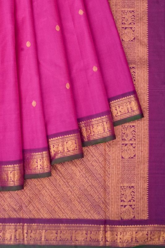 Classic Kanchipuram Silk Butta Purple Saree