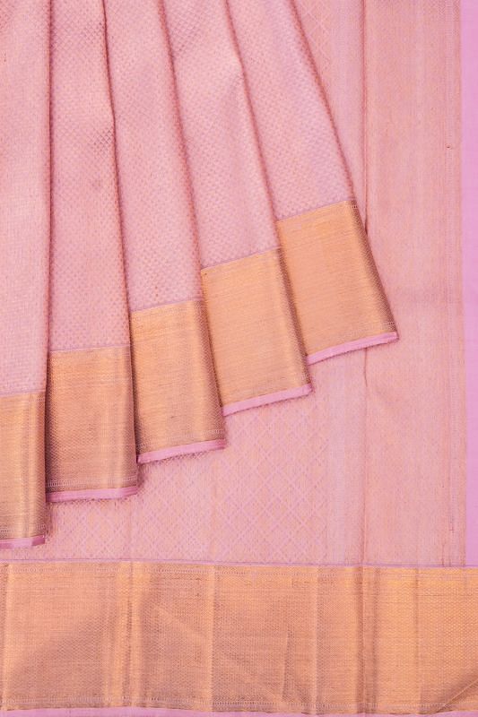 Kanchipuram Silk Brocade Lilac Saree