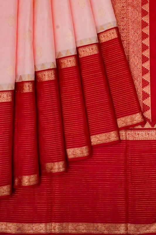 Classic Kanchipuram Silk Butta Pink Saree