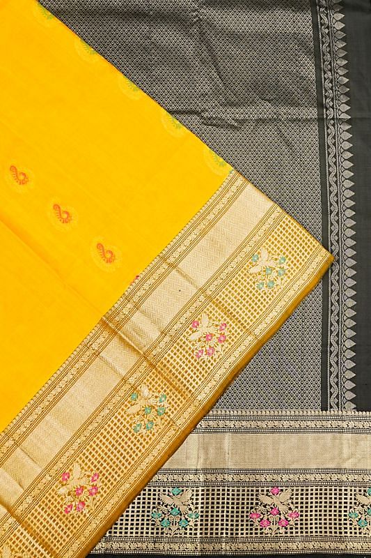 Coimbatore Soft Silk Butta Yellow Saree