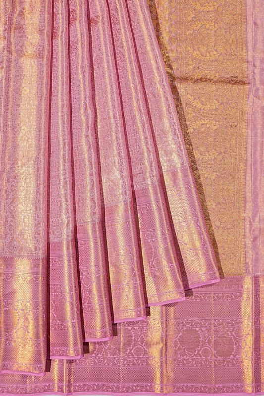 Taranga Kanchi Silk Tissue Brocade Lavender Saree