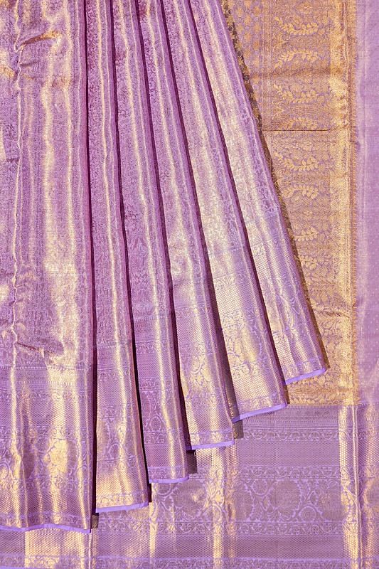 Taranga Kanchi Silk TIssue Brocade Lavender Saree