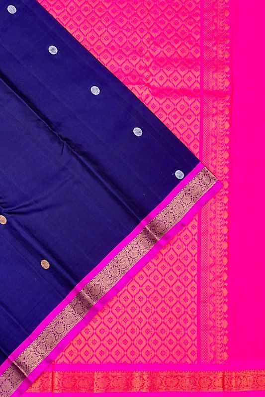 Taranga Kanchi Silk Butta Dark Blue Saree