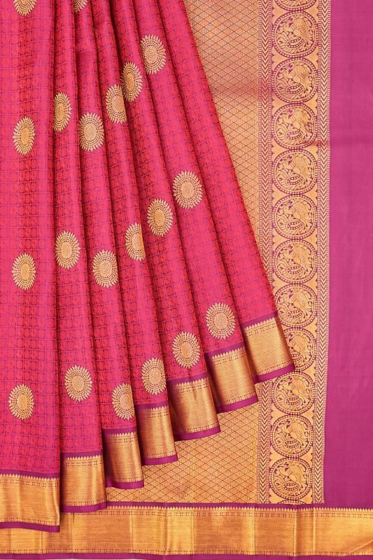 Taranga Kanchi Silk Jacuqard And Butta Purple Saree