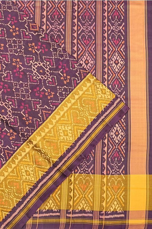 Rajkot Patola Silk Ikat Purple Saree