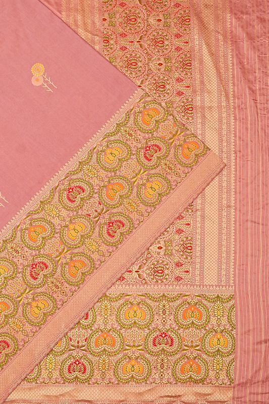 Banarasi Silk Butta Pink Saree