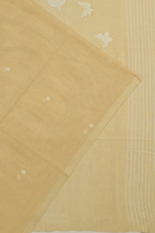 Phulia Cotton Butta Cream Saree