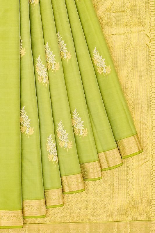 Taranga Kanchi Silk Butta Green Saree