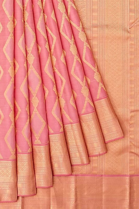 Taranga Kanchi Silk Jaal Pink Saree