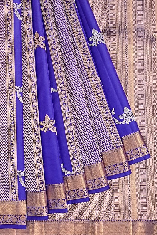 Taranga Kanchi Silk Brocade Royal Blue Saree