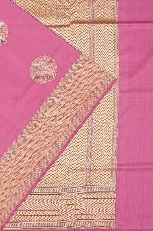 Banarasi Silk Butta Pink Saree