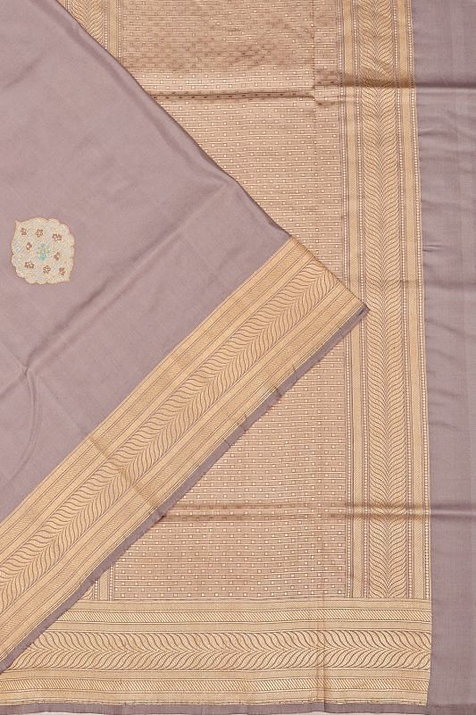 Banarasi Silk Butta Lilac Saree