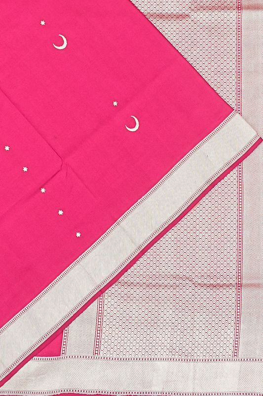 Banarasi Silk Butta Rani Pink Saree