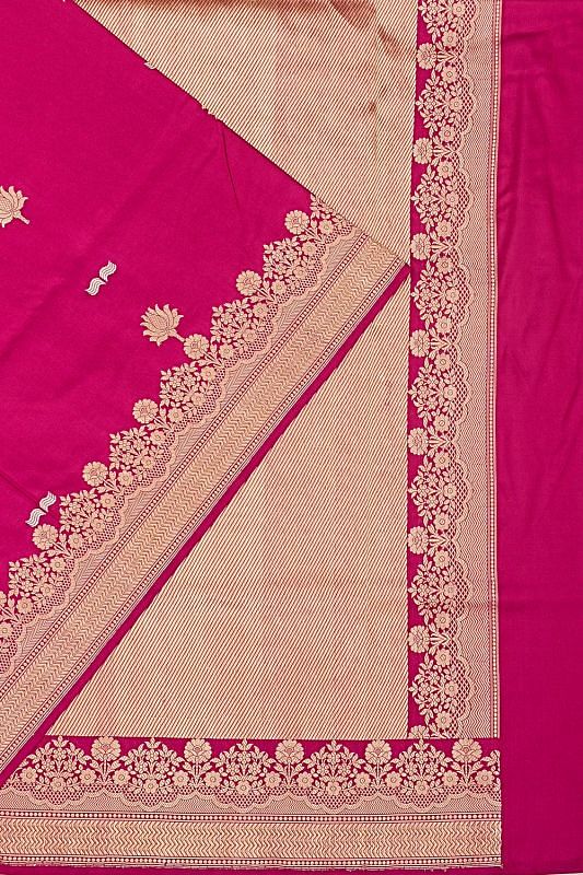 Banarasi Silk Butta Purple Saree