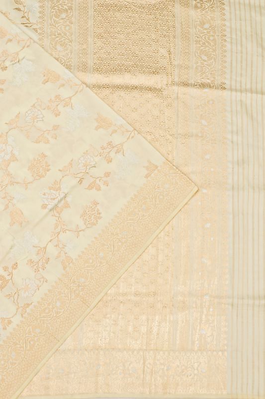 Banarasi Silk Jaal Beige Saree