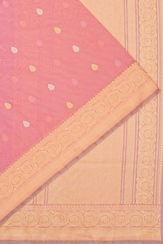 Banarasi Cotton Butta Pink Saree