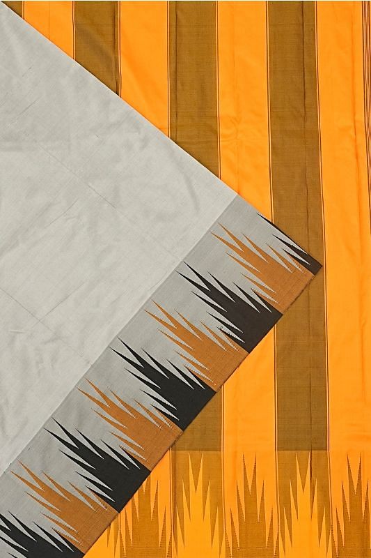 Kanchipuram Silk Plain Grey Saree