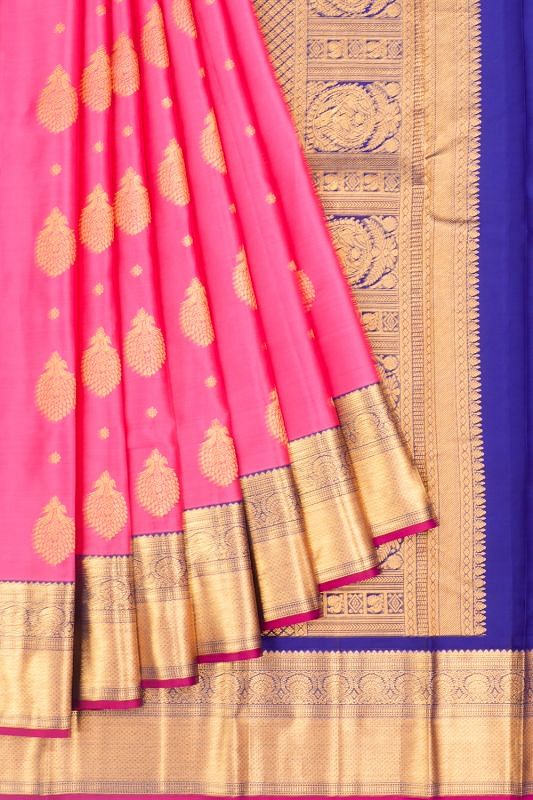 Kanchipuram Silk Butta Pink Saree