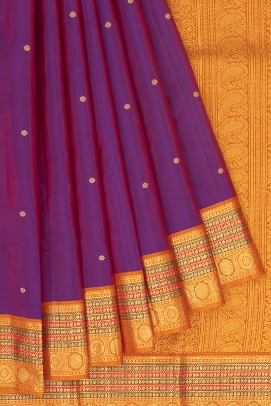 Classic Kanchipuram Silk Butta Violet Saree