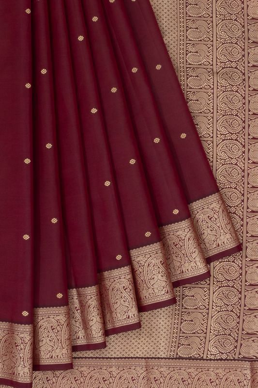 Kanchipuram Silk Butta Purple Saree