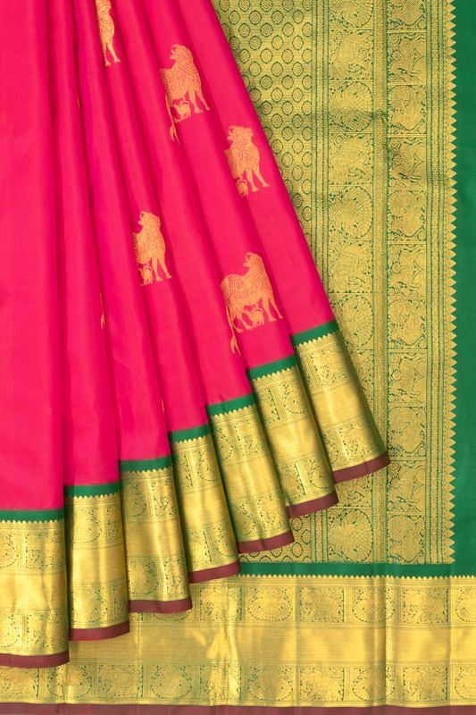 Kanchipuram Silk Butta Pink Saree