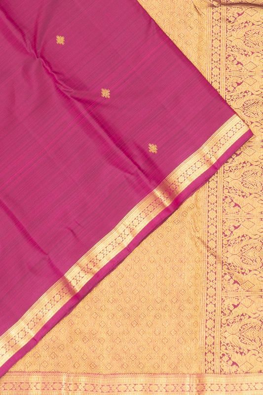 Kanchipuram Silk Butta Purple Saree