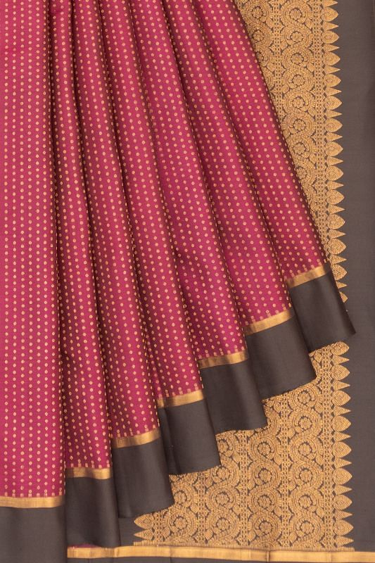 Classic Kanchipuram Silk Brocade Purple Saree