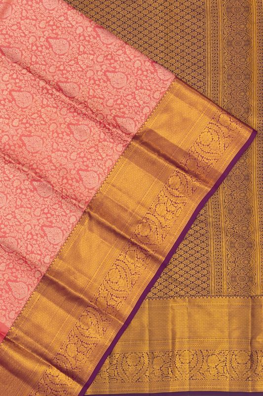 Taranga Kanchi Silk Brocade Pink Saree