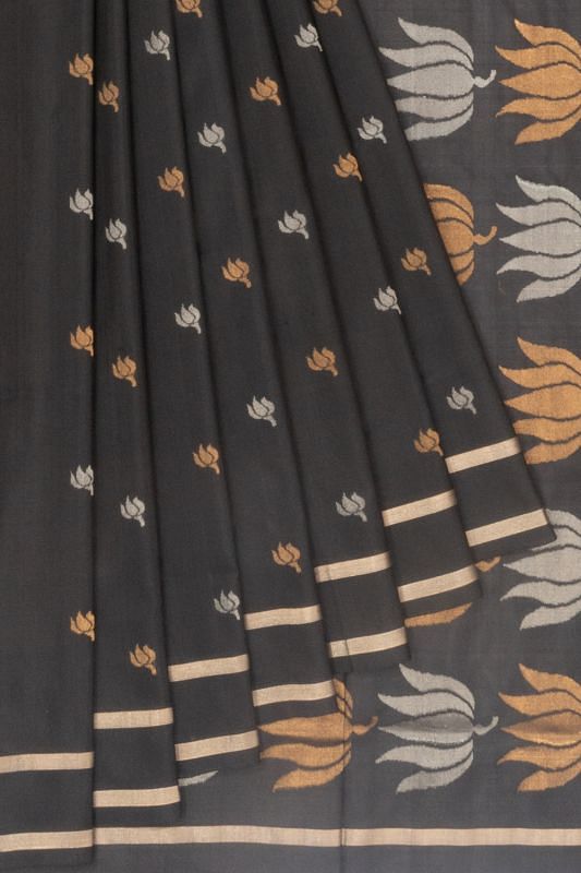 Uppada Silk Butta Black Saree