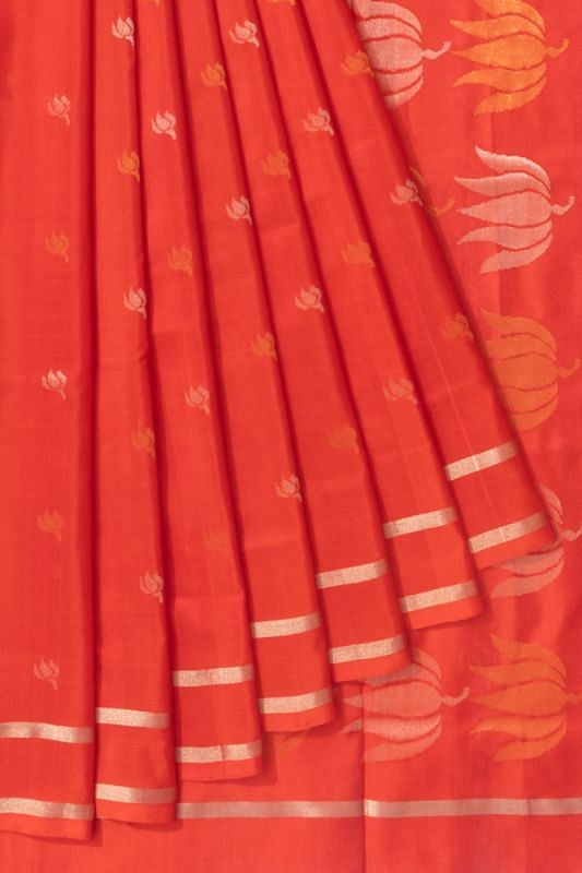 Uppada Silk Butta Red Saree