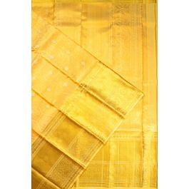 Kanchipuram Silk Tissue Brocade Gold Saree | Kankatala