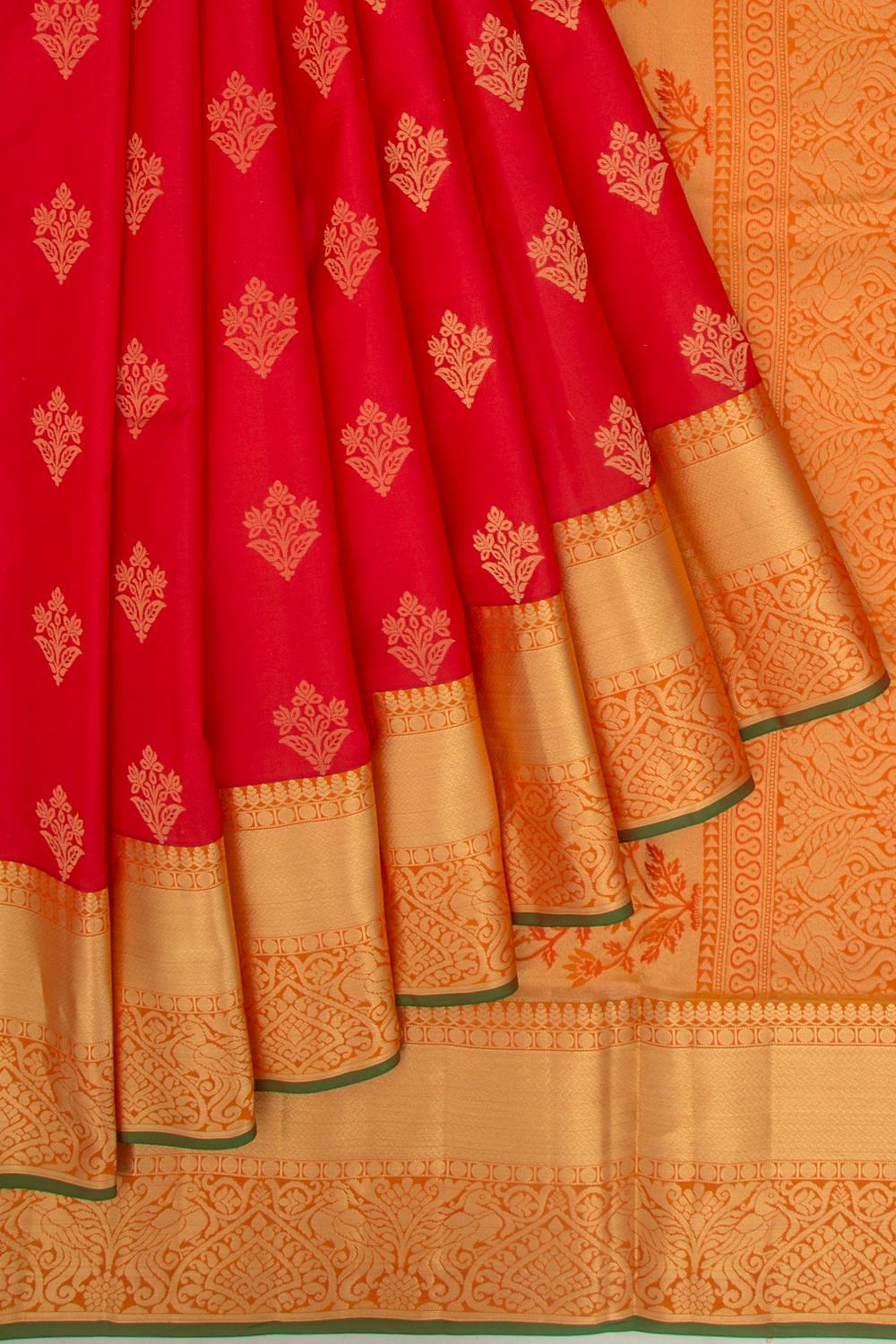 Coimbatore Soft Silk Butta Red Saree | Kankatala