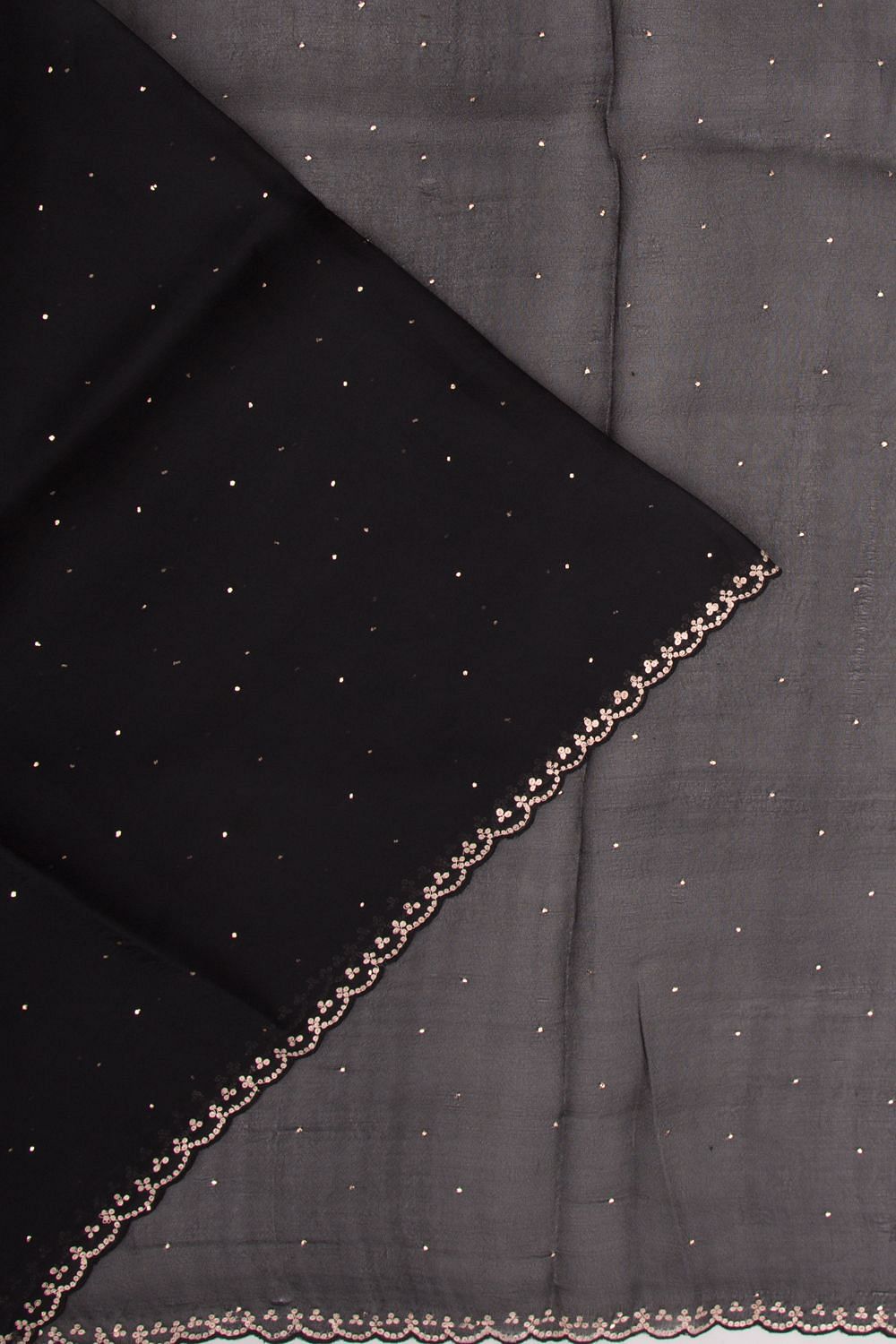 Organza Butta Black Saree With Mukesh Work | Kankatala