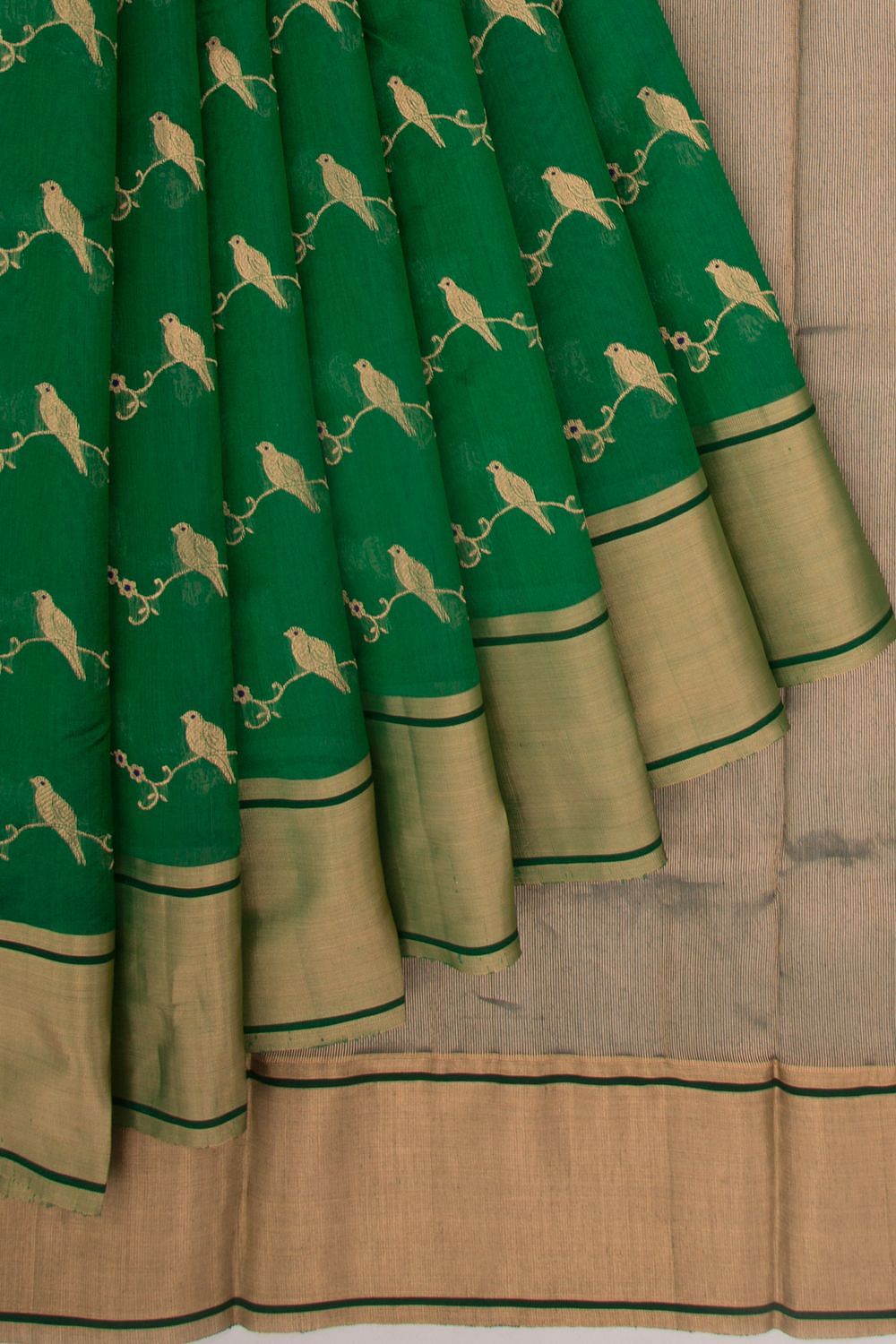 Blue Pure Chanderi Handloom Katan Silk Saree – Elegantt Drapes