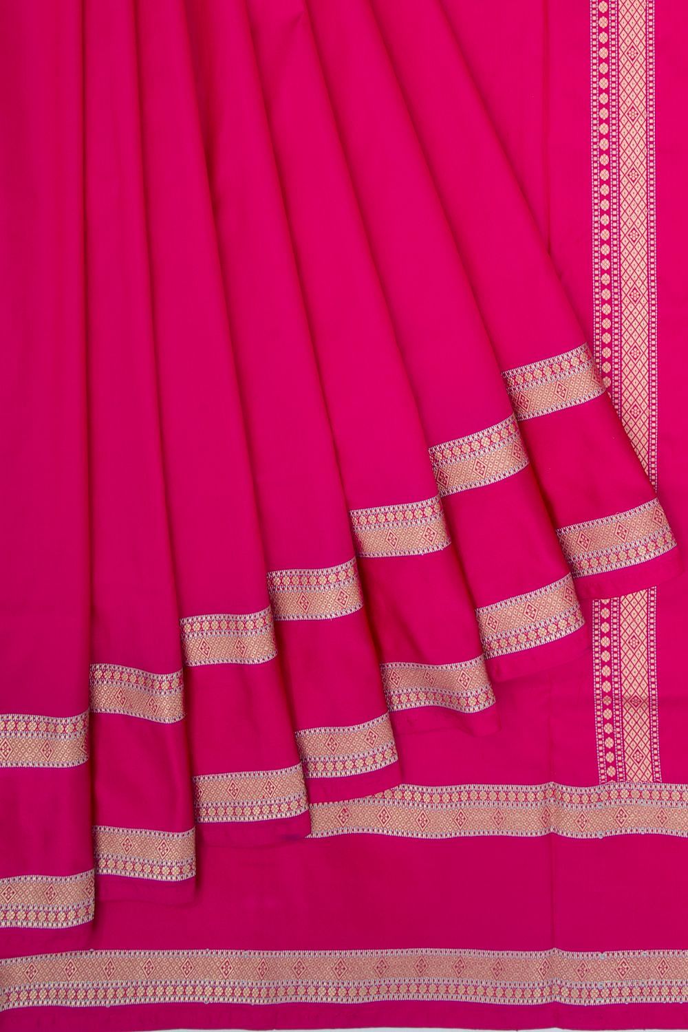 Banarasi Silk Plain Pink Saree | Kankatala