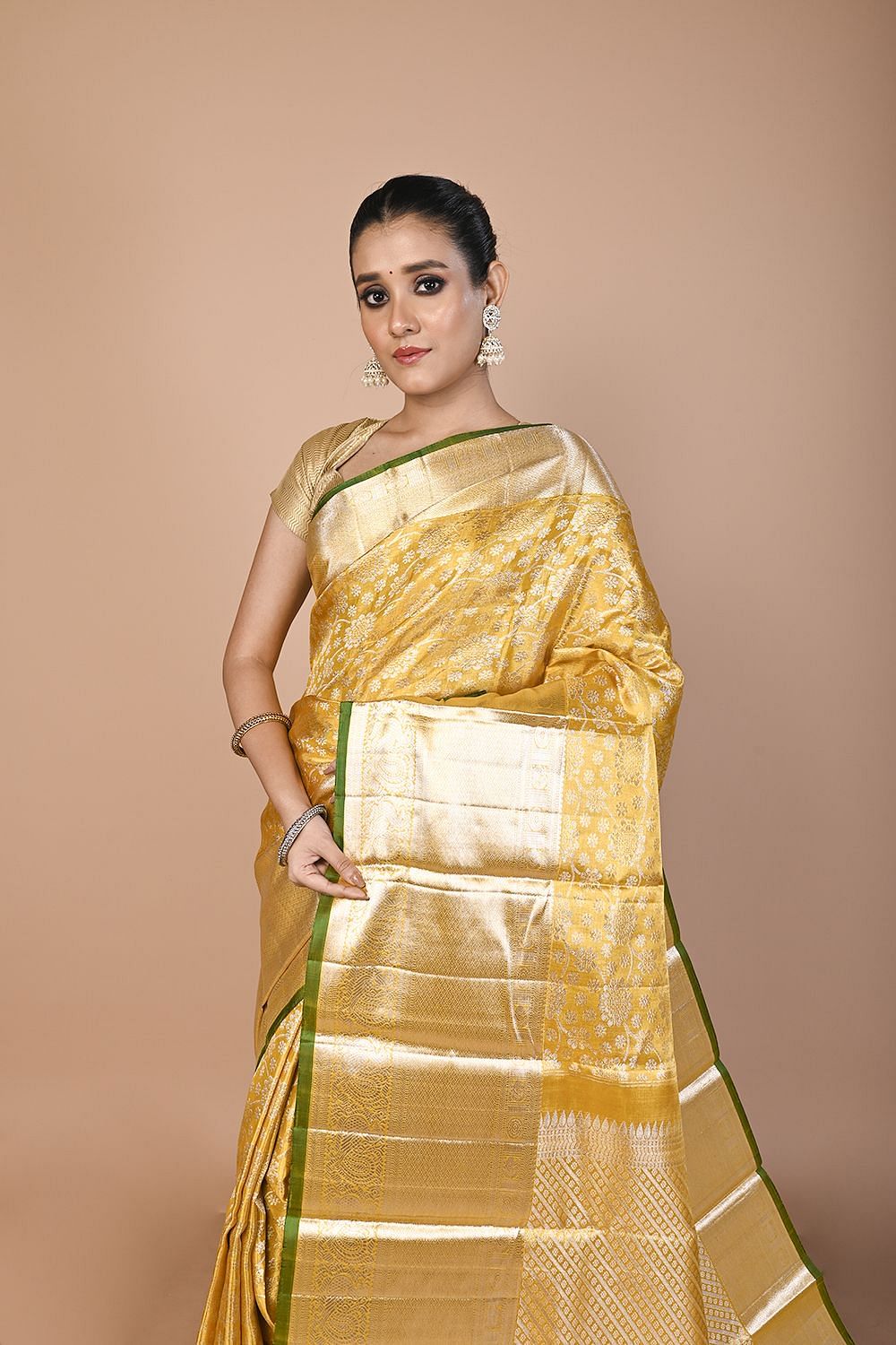 Unique Golden Color Designer Soft Silk Shining Sarees B2464 –  TheDesignerSaree