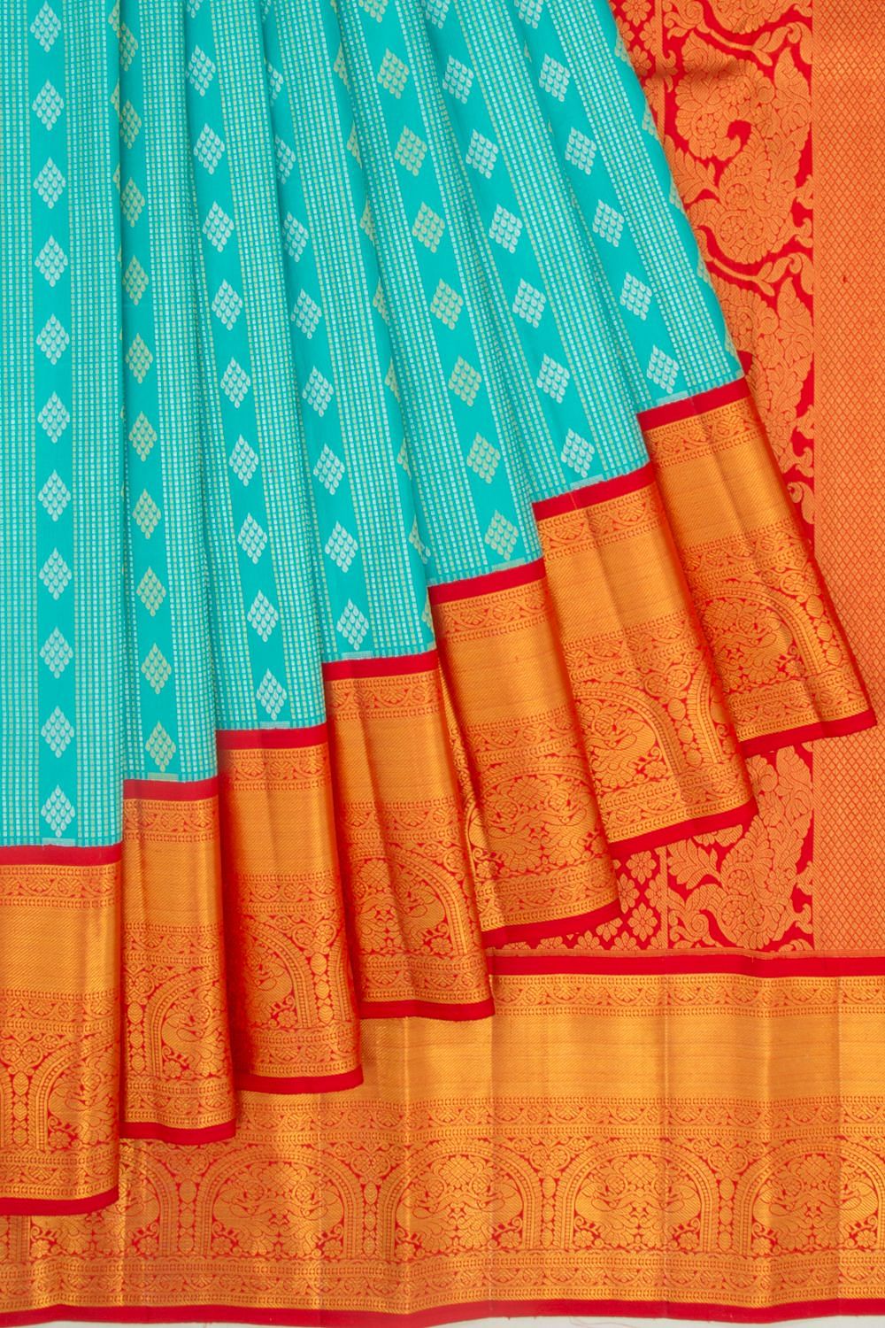 CM - Sky Blue Lichi Silk Saree - New In - Indian