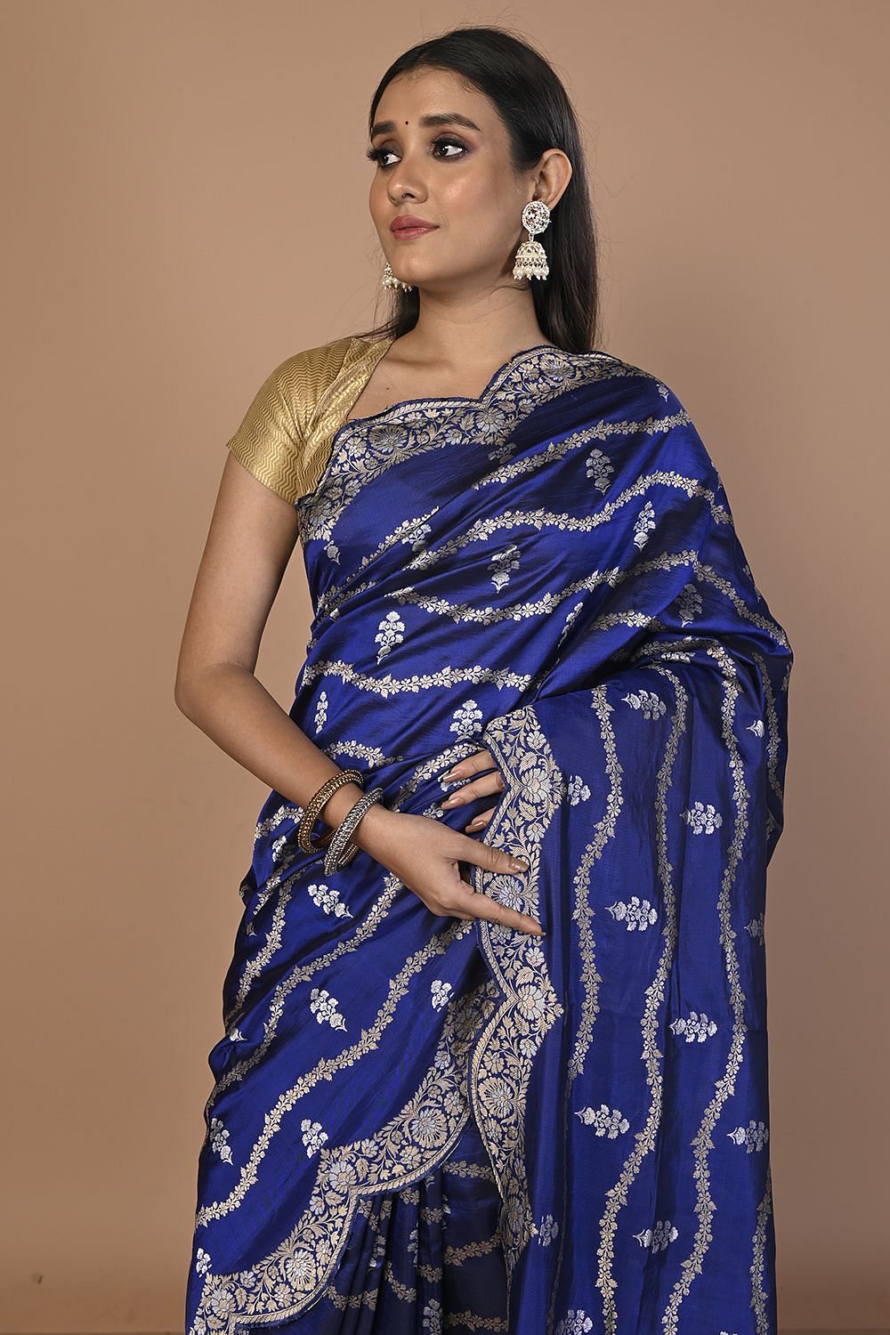 Designer Minakari Banarasi Silk Saree (adi61463)