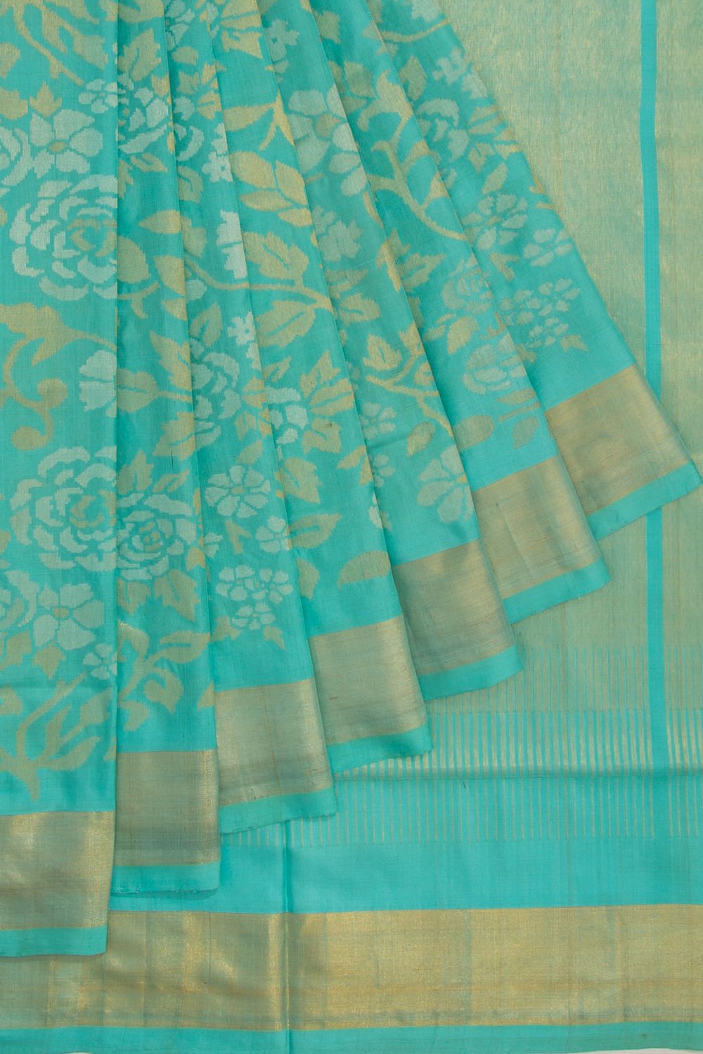 Tvis and Bliss. Anand Blue and Pink Uppada Silk Saree