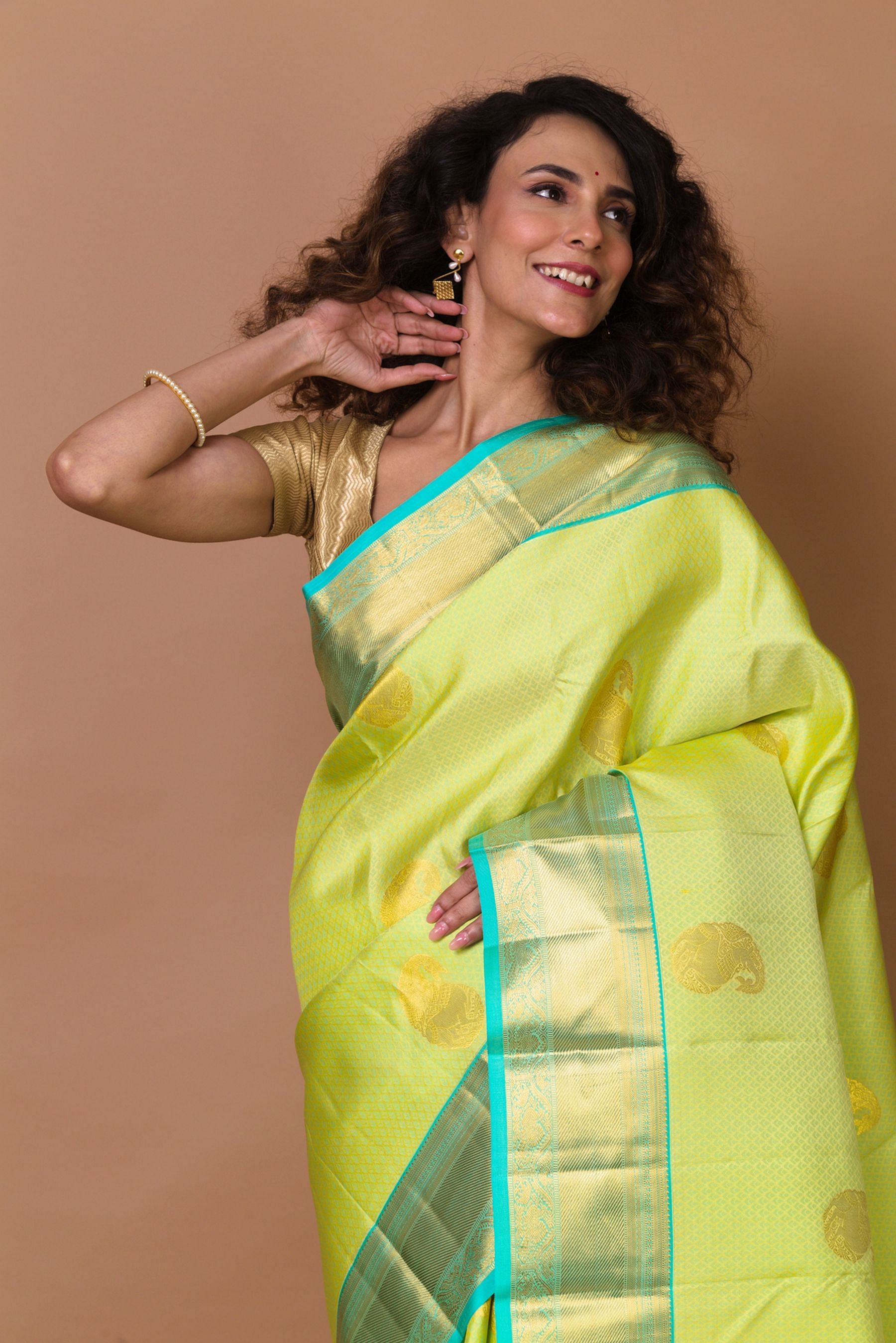 Gorgeous Pastel Colour Kancheepuram Silk Saree. | Jolly Silks - The  Destination Of Silks | Online shopping site - Jolly Silks