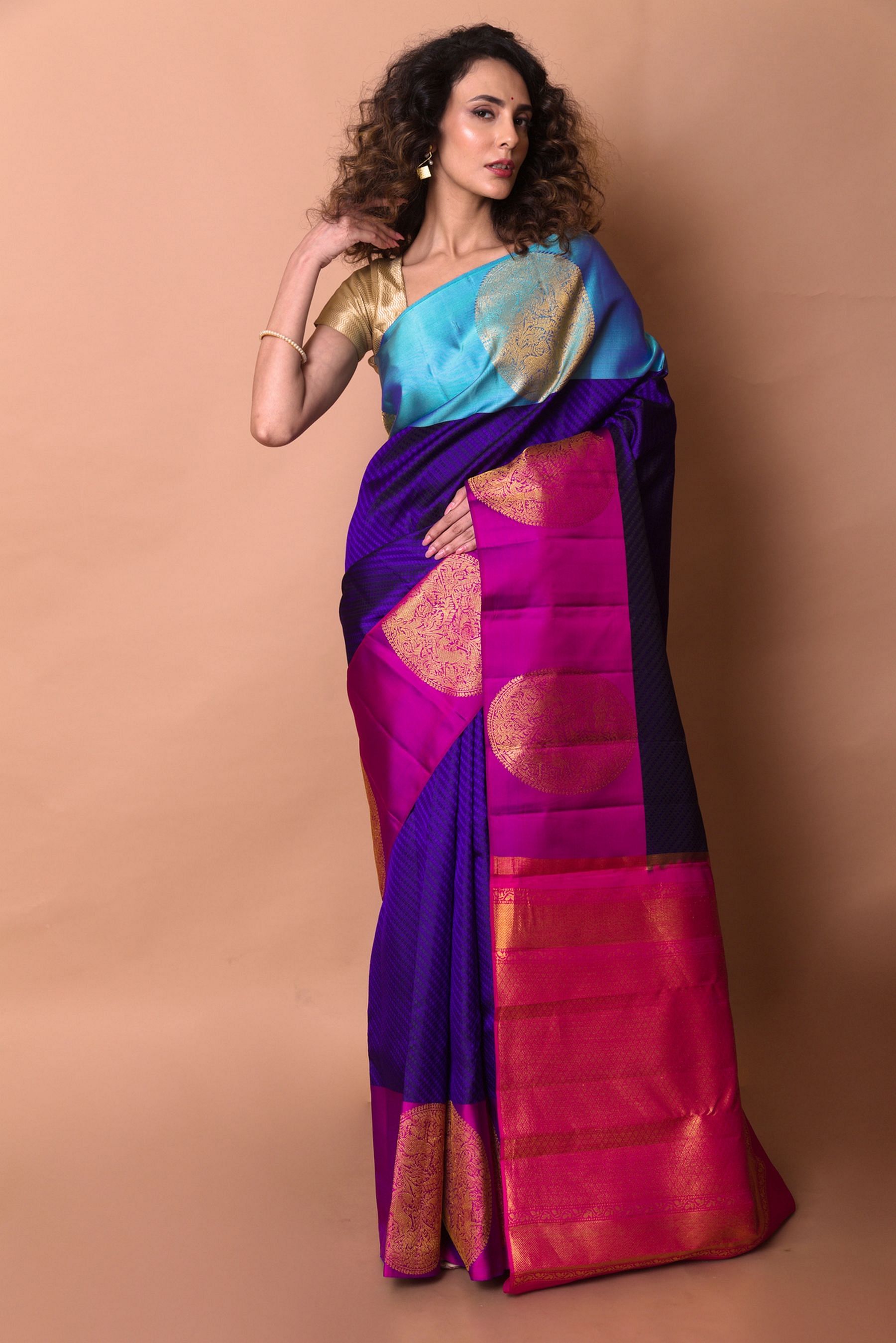 Ganga-Jamuna Border Cotton Jamdani Pallu Saree SN20221428