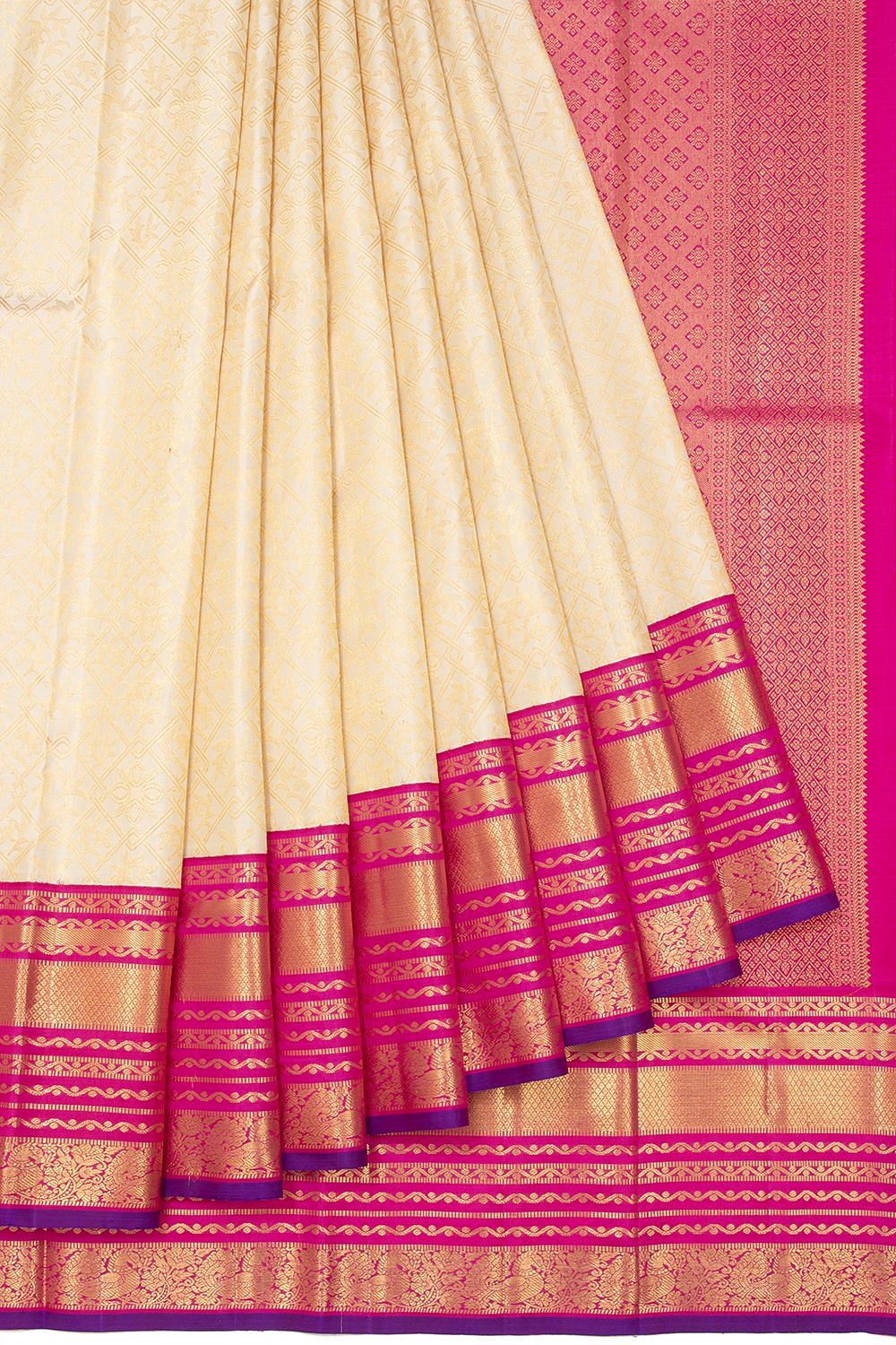 Buy CaraCola Women's Banarasi Style Pure Kanjivaram Silk Jacquard  Kanchipuram Pattu Saree With Un-Stiched Blouse… at Amazon.in