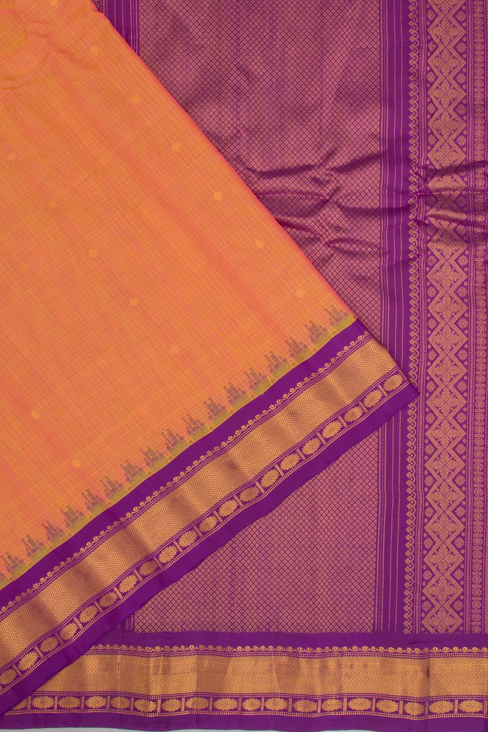 Yellow Chanderi Handprinted Soft Cotton Silk Sarees – Samvita