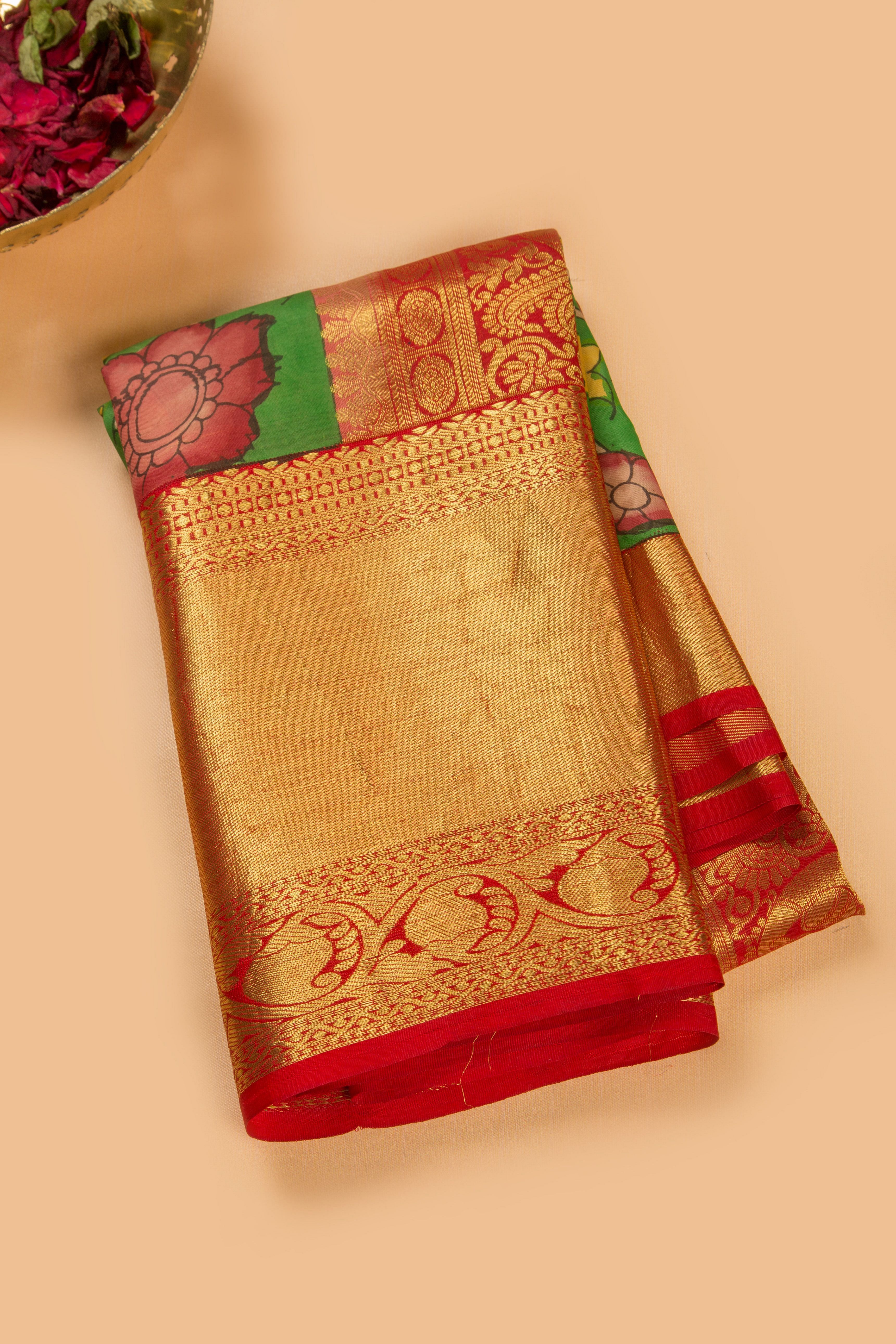 Buy Okhai Bengali Wedding Theme Tussar Silk Saree Online | Madhubani  Painting Saree – Okhaistore