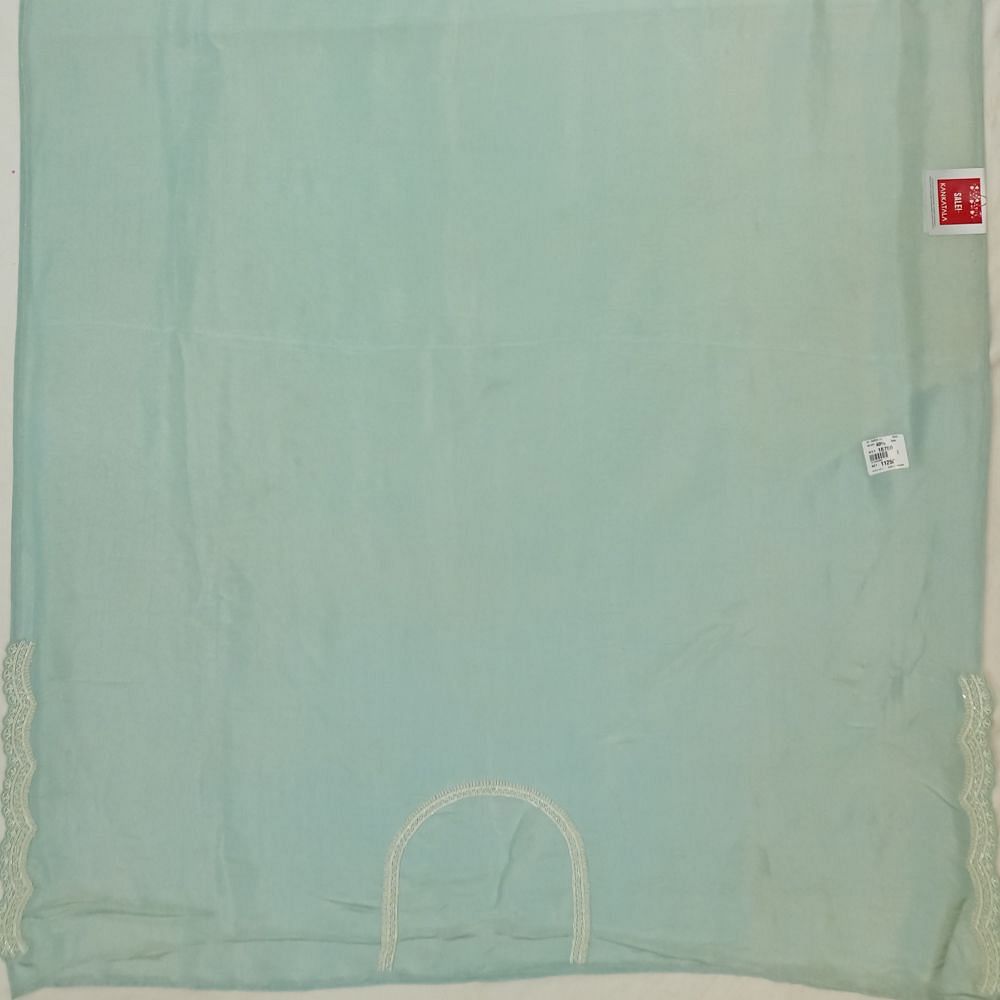 Sea Green outlet Pearl Scallop Border Saree