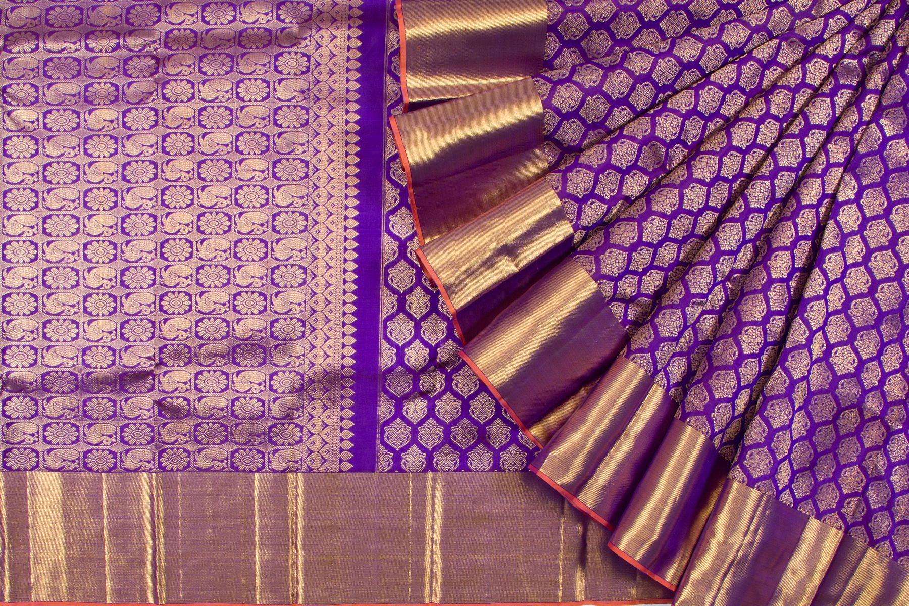 Purple Color Beautiful Saree, Wedding Wear Kanchipuram Silk Saree ,banarasi Silk  Saree With Weaving Work,stunning Look Saree - Etsy Finland