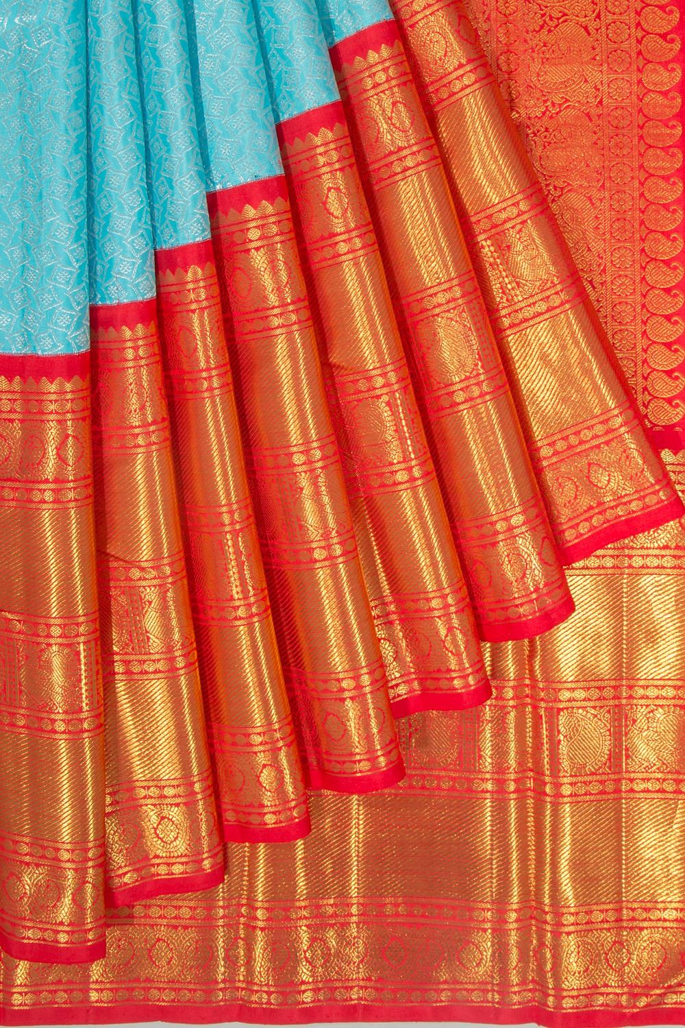 Burnt orange and ink blue | Saree designs, Bridal silk saree, Saree  collection