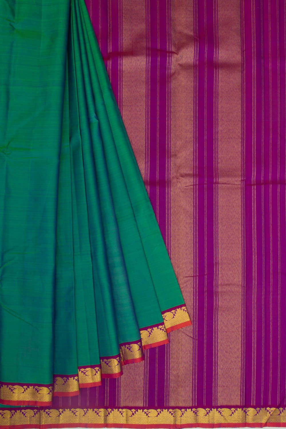 Bottle Green Plain School Uniform Sarees 1115 - Uniform Sarees Corp -  India's Most Trusted Brand for Uniforms