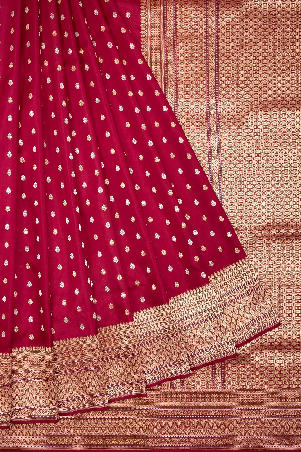 Kanchipuram Silk Bandhani Orange Saree | Kankatala